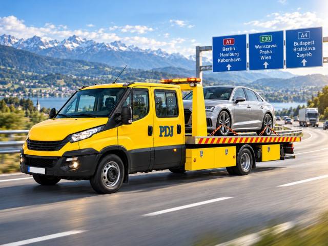 Żółta autolaweta PDJ